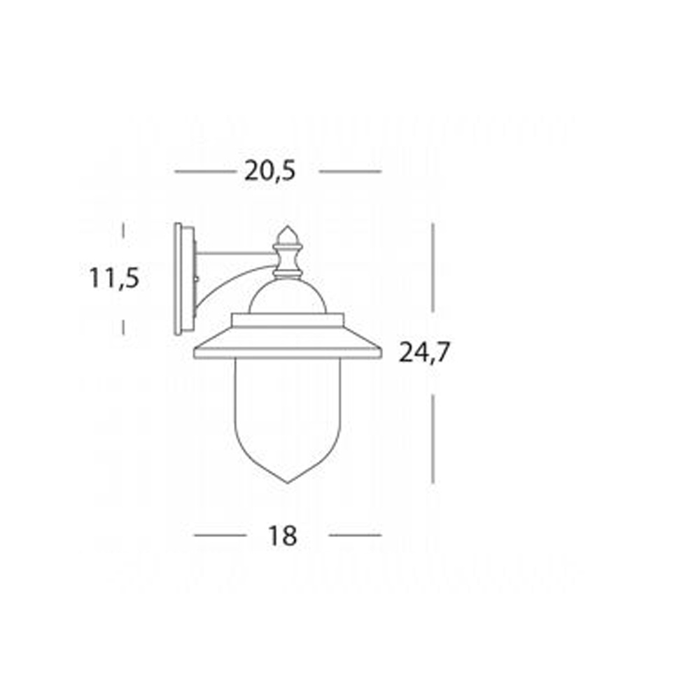 Applique Da Esterno Contemp. Rondo' Alluminio E Termoplastica Grigio 1 Luce E27 888/16