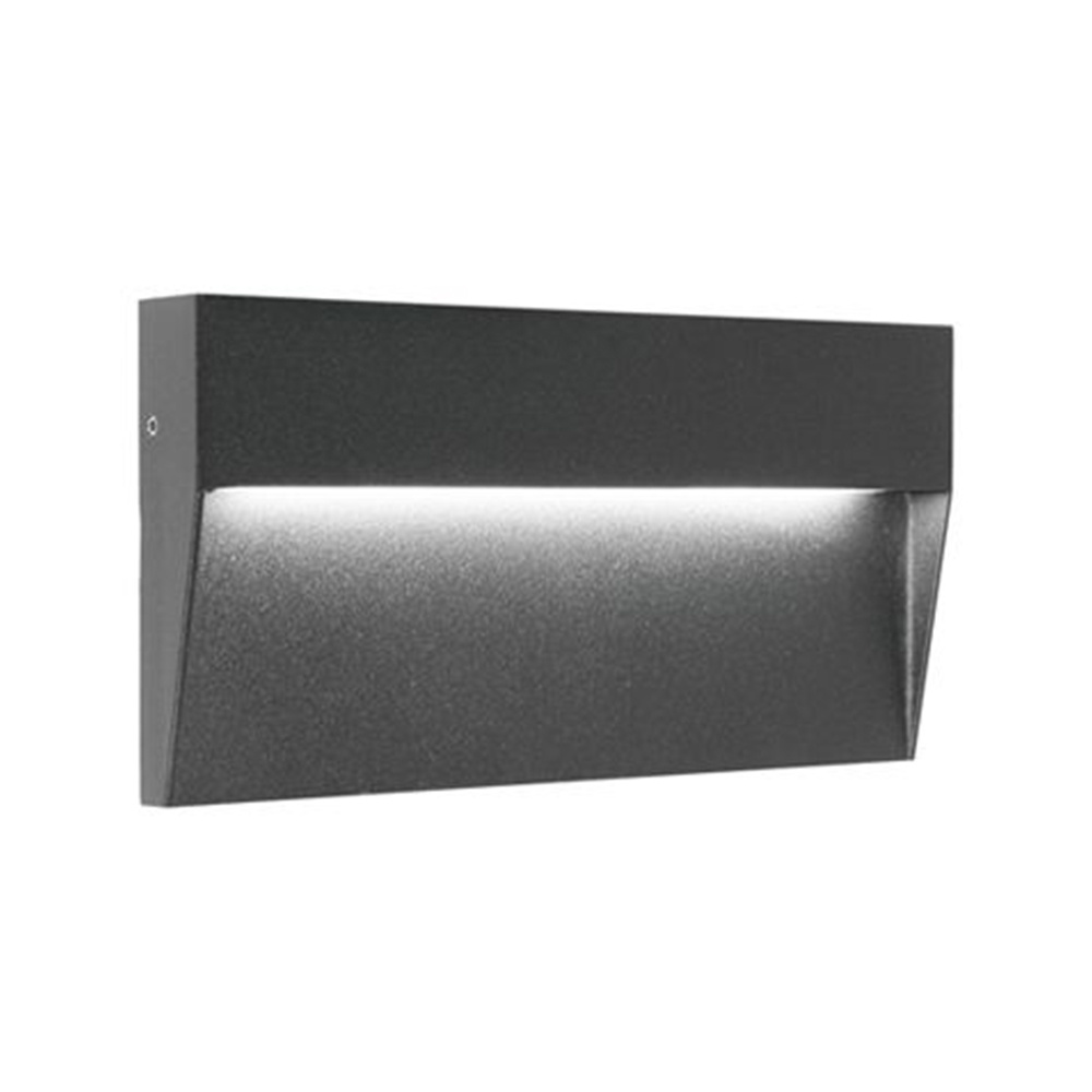 Segnapasso Rettangolare Moderno Geo Alluminio Grafite 6W Led 3000K 98158/16