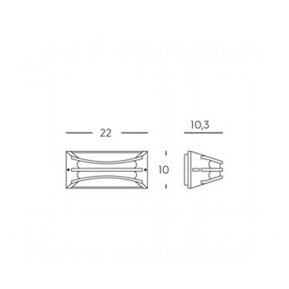Applique Da Esterno Contemp. Bra Alluminio E Termoplastica Grigio Led 10W 4000K 99144/16