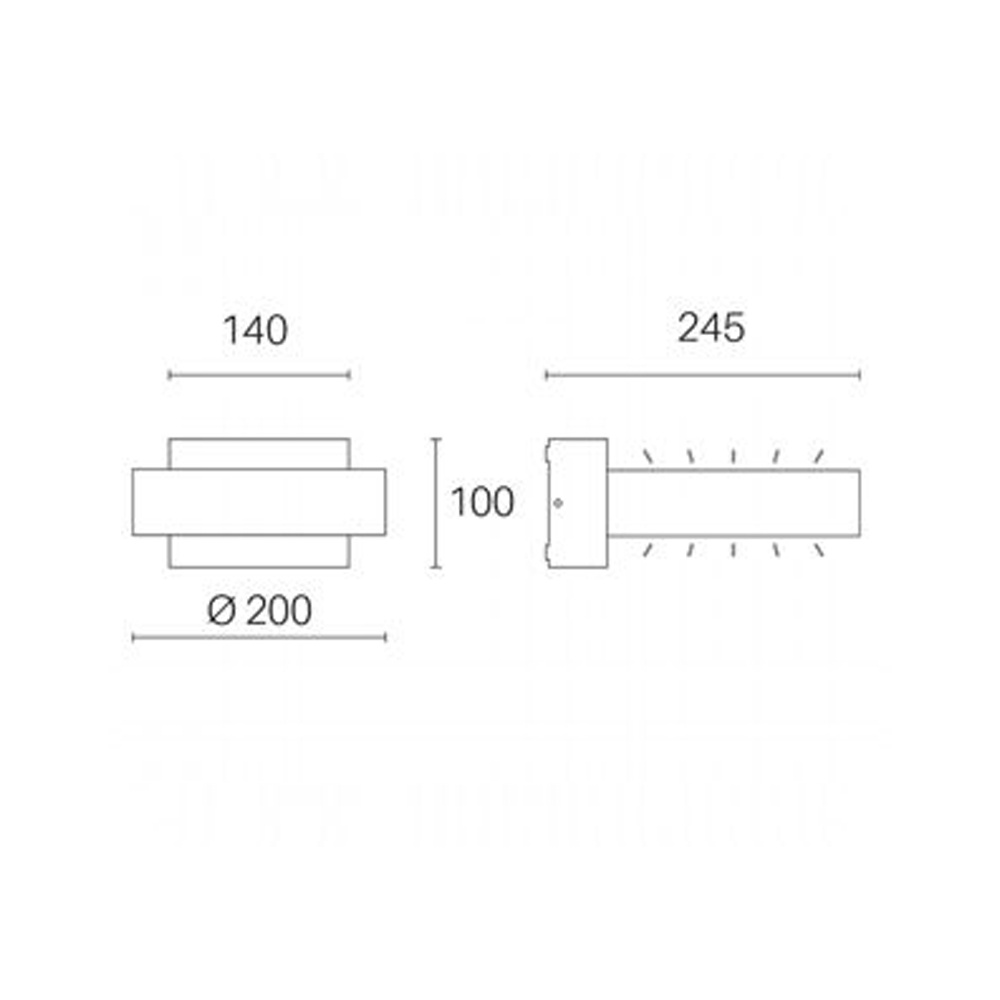 Applique Da Esterno Moderna Plaza Alluminio E Vetro Bianco Led 16W 4000K 99588/02