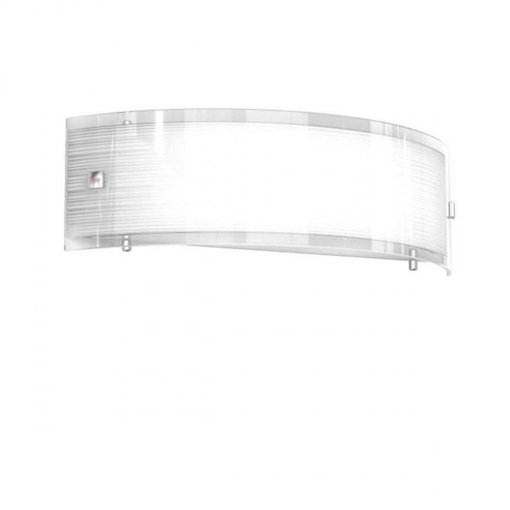 Applique Contemporanea Linear Mad Metallo E Vetro Bianco 2 Luci E27 40Cm 1075_A40