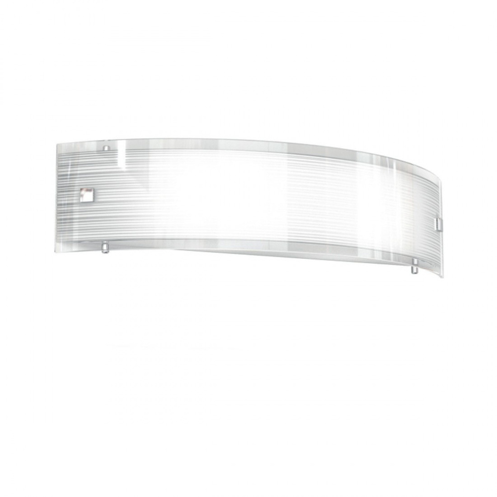 Applique Contemporanea Linear Mad Metallo E Vetro Bianco 2 Luci E27 50Cm 1075_A50