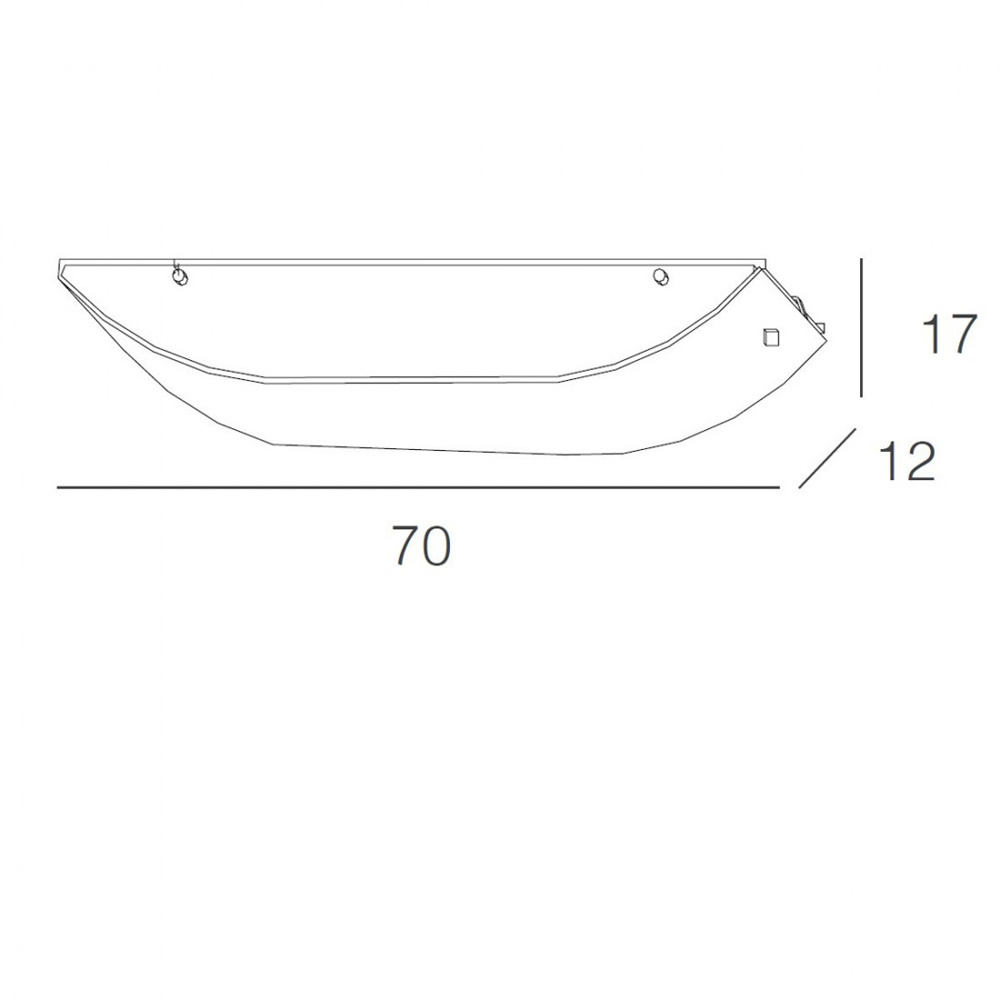 Applique Contemporanea Linear Mad Metallo E Vetro Bianco 3 Luci E27 70Cm 1075_A70