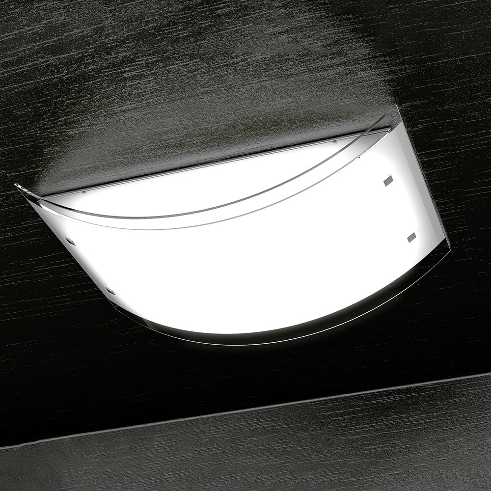 Plafoniera Contemporanea Linear Metallo E Vetro Bianco 3 Luci E27 1076_60