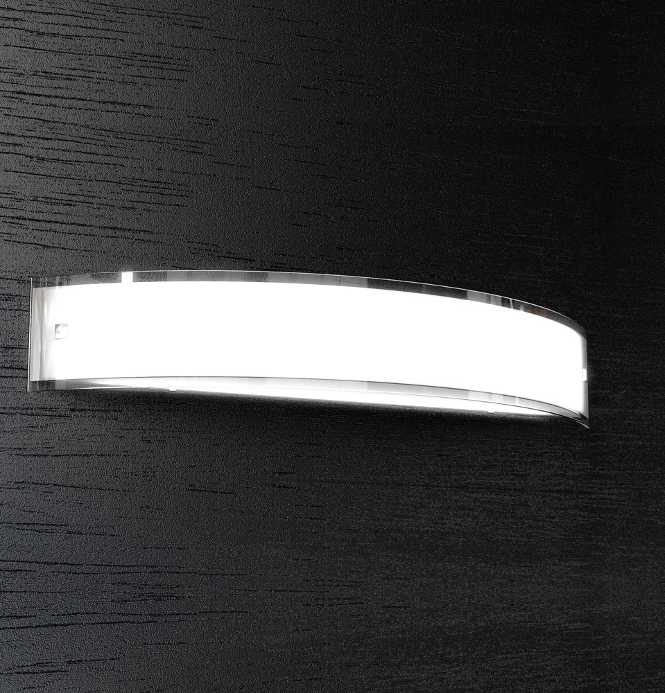Applique Contemporanea Linear Metallo E Vetro Bianco 3 Luci E27 70Cm 1076_A70