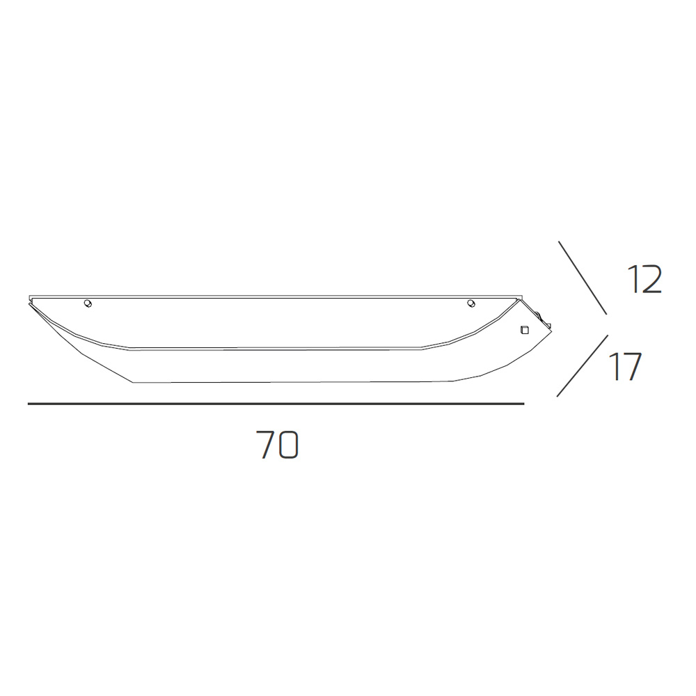 Applique Contemporanea Linear Metallo E Vetro Bianco 3 Luci E27 70Cm 1076_A70