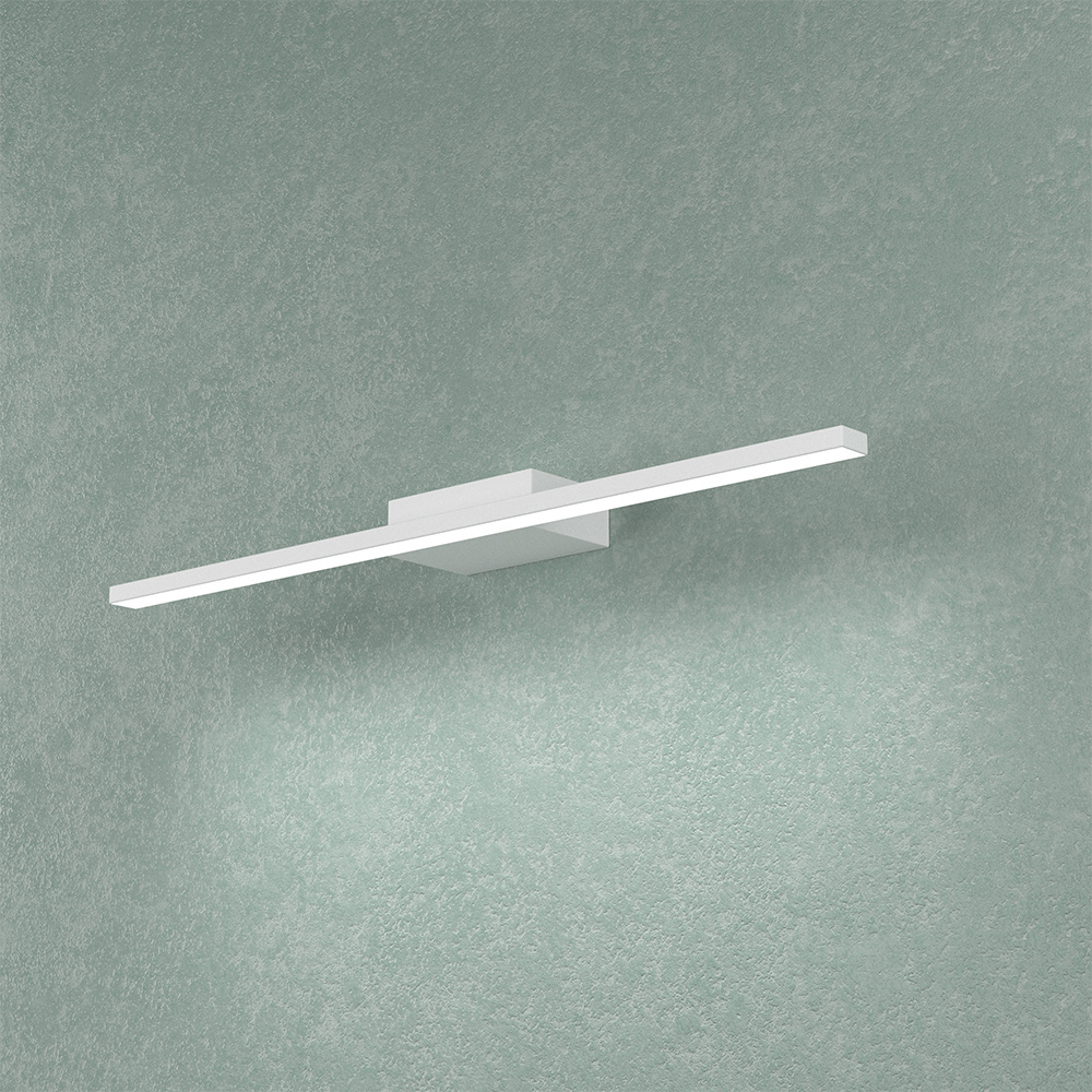 Applique Moderna Line Metallo Bianco Diffusore Acrilico Bianco Led 6W Calda 50Cm 1154_APC-BI