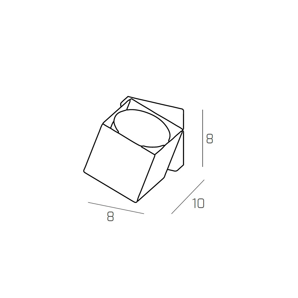 Applique Moderna Rotation Metallo Bianco 1 Luce Gx53 1160_1-BI