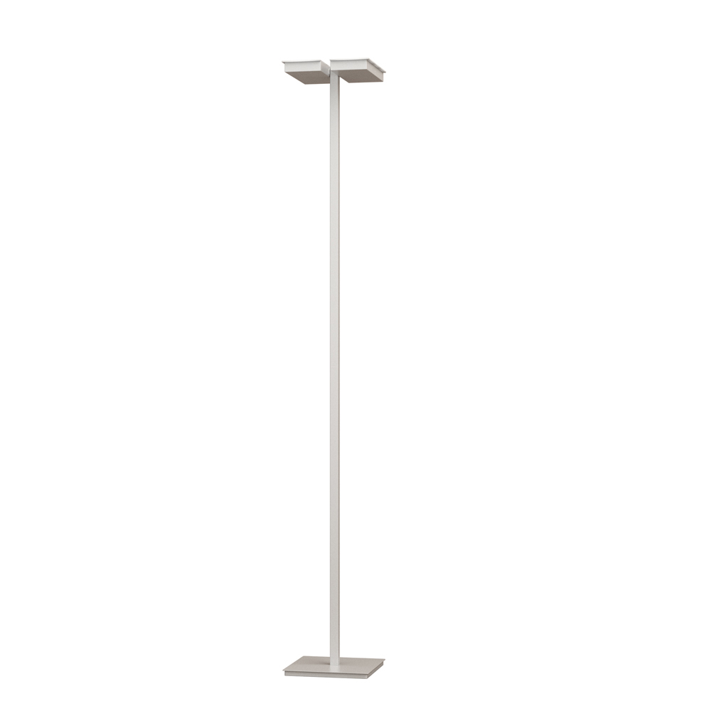 Piantana Moderna Style Metallo Grigio Vetro Bianco 6 Luci Gx53